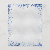 Prospectus 11,4 Cm X 14,2 Cm Anniversaire parties scintillant bleu argenté invi (Dos)