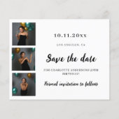 Prospectus 11,4 Cm X 14,2 Cm Anniversaire photo collage Enregistrer la date (Devant)