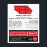 Prospectus 11,4 Cm X 14,2 Cm Annonce de l'entreprise Red Skip, Skip/Dumpster<br><div class="desc">Red Skip,  Skip/Dumpster Company Annonce Flyers Par Le Magasin Carte de visite.</div>