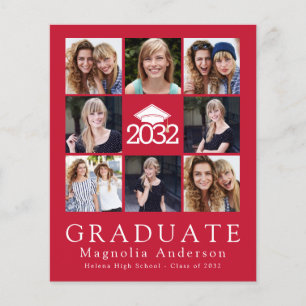Prospectus 11,4 Cm X 14,2 Cm Annonce photo de remise de diplôme avec un Tassel