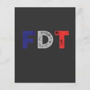 Prospectus 11,4 Cm X 14,2 Cm Anti Trump Maga FDT résiste à la démocratie rétro