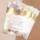 Prospectus 11,4 Cm X 14,2 Cm Aquarelle et feuille d'huile d'or<br><div class="desc">élégant salon de beauté flyer</div>