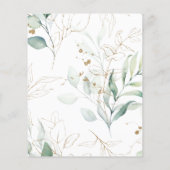 Prospectus 11,4 Cm X 14,2 Cm Aquarelle Eucalyptus Baby shower (Dos)