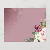 Prospectus 11,4 Cm X 14,2 Cm Aquarelle Fleur Mariage Carte conseil douche (Dos)