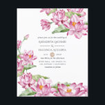 Prospectus 11,4 Cm X 14,2 Cm Aquarelle Lotus Flower Mariage indien<br><div class="desc">Faire-part de mariage indienne fleurie à l'aquarelle tendance avec fleurs de lotus roses sauvages personnalisables selon vos spécificités d'événement. Les enveloppes ne sont pas incluses. Pour des invitations plus épaisses avec enveloppes incluses et des produits correspondants sur le même thème,  veuillez consulter la collection ci-dessous.</div>