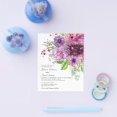 Prospectus 11,4 Cm X 14,2 Cm Aquarelle monochrome violet budget Mariage (Simple)