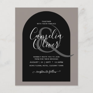 Prospectus 11,4 Cm X 14,2 Cm Arc d'esperluette de Mariage tout-en-1 BUDGET