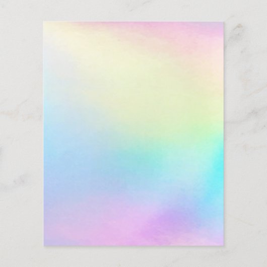 Prospectus 11,4 Cm X 14,2 Cm arc-en-ciel pastel (Dos)