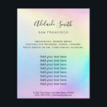 Prospectus 11,4 Cm X 14,2 Cm arc-en-ciel pastel<br><div class="desc">salon de beauté professionnel maquillage artiste flyer</div>