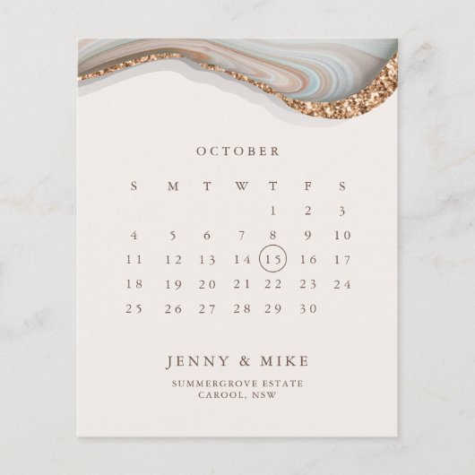 Prospectus 11,4 Cm X 14,2 Cm Arche du calendrier de marbre BUDGET Enregistrer l (Devant)