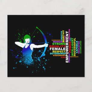 Prospectus 11,4 Cm X 14,2 Cm Archer Femme Combo ; Femmes Fortes ; Vote Bleu