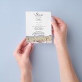 Prospectus 11,4 Cm X 14,2 Cm Arizona Desert Wedding Programme Circulaire (main)