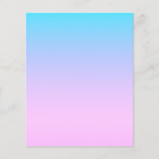 Prospectus 11,4 Cm X 14,2 Cm Arrière - plan dégradé bleu et rose (Devant)