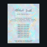 Prospectus 11,4 Cm X 14,2 Cm arrière - plan opal stone<br><div class="desc">salon de beauté professionnel maquillage artiste flyer</div>