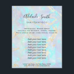 Prospectus 11,4 Cm X 14,2 Cm arrière - plan opal stone<br><div class="desc">salon de beauté professionnel maquillage artiste flyer</div>