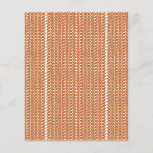 Prospectus 11,4 Cm X 14,2 Cm arrière - plan rayé orange et blanc avec petit