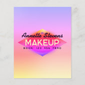 Prospectus 11,4 Cm X 14,2 Cm Artiste de maquillage moderne et coloré (Dos)