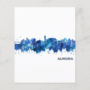 Prospectus 11,4 Cm X 14,2 Cm Aurora Colorado Skyline Blue