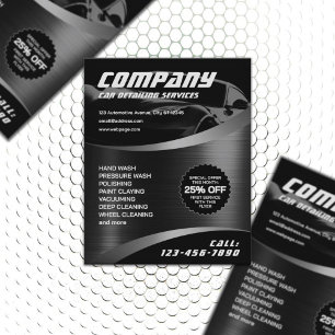 Prospectus 11,4 Cm X 14,2 Cm Automobile métallique moderne