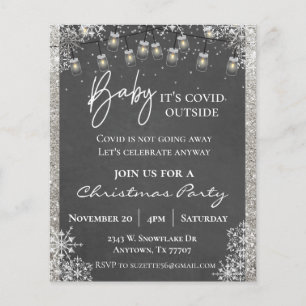 Prospectus 11,4 Cm X 14,2 Cm Baby It's Covid en dehors du fêtrement de Noël Feu