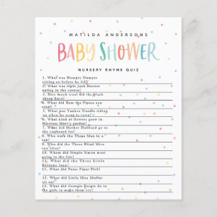 Prospectus 11,4 Cm X 14,2 Cm Baby shower arc-en-ciel coloré flyer jeu de fête