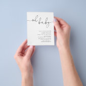 Prospectus 11,4 Cm X 14,2 Cm Baby shower Budget Sonogramme Photo Invitation (main)