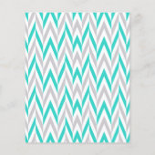 Prospectus 11,4 Cm X 14,2 Cm Baby shower Eléphant Turquoise & Grey - Prix (Dos)