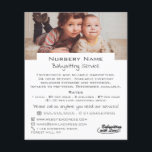Prospectus 11,4 Cm X 14,2 Cm Babysitter, garderie, nourrice<br><div class="desc">Enfants doués,  Babysitter,  garderie,  pépinière publicitaire par le magasin Carte de visite.</div>