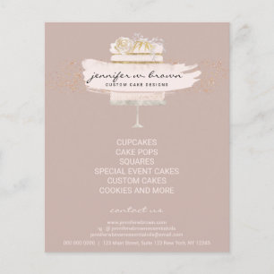 Prospectus 11,4 Cm X 14,2 Cm Bakery Pastries Patisserie Custom Decoration Cake