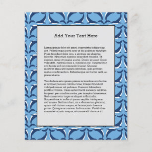 Prospectus 11,4 Cm X 14,2 Cm Baleines Bleues Blancs Yin Yang Mer Océan animal M