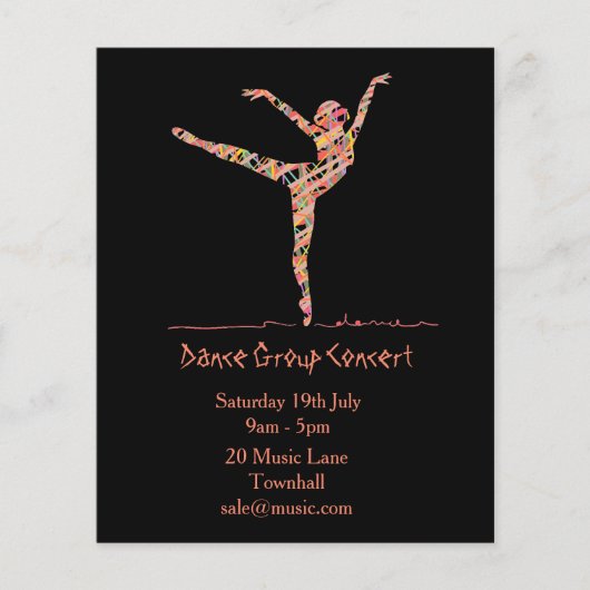 Prospectus 11,4 Cm X 14,2 Cm ballet ou danse moderne (Devant)