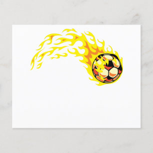 Prospectus 11,4 Cm X 14,2 Cm Ballon de foot enflammé