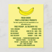 Prospectus 11,4 Cm X 14,2 Cm Banane, Greengrocers Publicité (Devant)