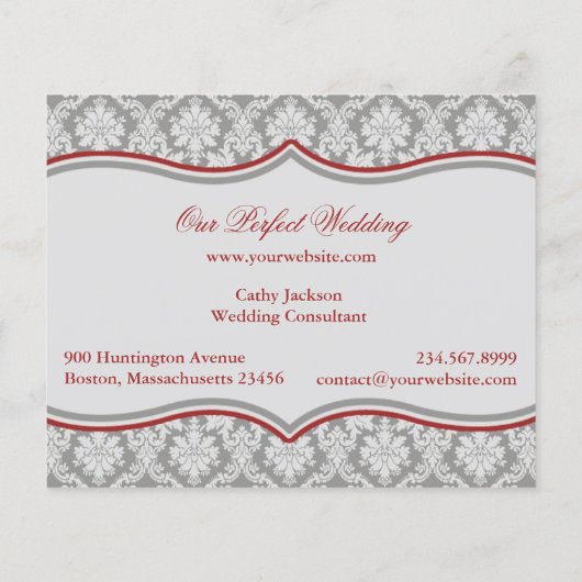 Prospectus 11,4 Cm X 14,2 Cm Bannière Damask (Dos)