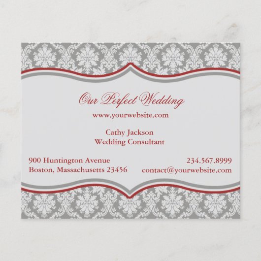 Prospectus 11,4 Cm X 14,2 Cm Bannière Damask (Devant)