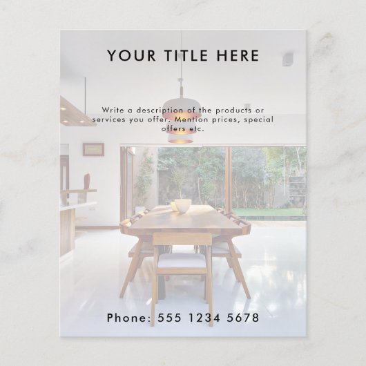 Prospectus 11,4 Cm X 14,2 Cm Bannière photo et texte promotionnels (Devant)