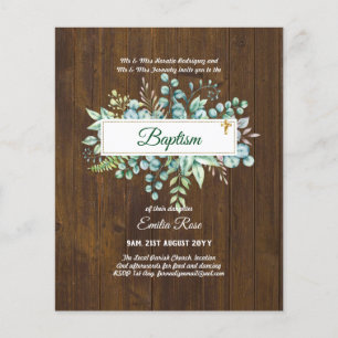 Prospectus 11,4 Cm X 14,2 Cm Baptême BUDGÉTAIRE Bautizo Bautismo Invitations VE