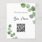 Prospectus 11,4 Cm X 14,2 Cm Barre menu QR code eucalyptus vert (Devant)