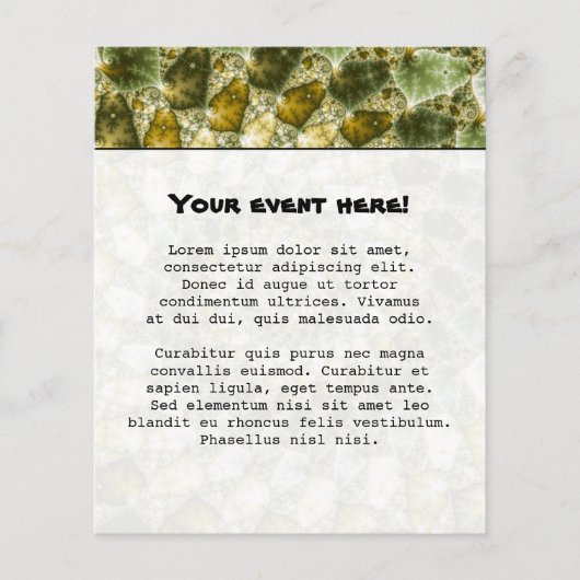 Prospectus 11,4 Cm X 14,2 Cm Barres marbrées - Mandelbrot Art (Devant)