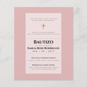 Prospectus 11,4 Cm X 14,2 Cm Bautismo BAPTISM moderne INVITATION Christening BA