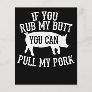 Prospectus 11,4 Cm X 14,2 Cm BBQ   BBQ Frotte Mon Fessier Tire Mon Porc Fumoir 