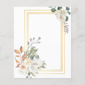 Prospectus 11,4 Cm X 14,2 Cm Beau or fleuri (Dos)