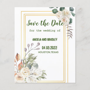 Prospectus 11,4 Cm X 14,2 Cm Beau or fleuri