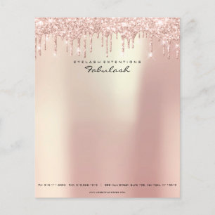 Prospectus 11,4 Cm X 14,2 Cm Beauty Lashes Maquillage Styliste Événement Planif