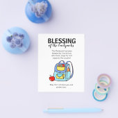 Prospectus 11,4 Cm X 14,2 Cm Bénédiction des sacs à dos (Simple)