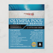 Prospectus 11,4 Cm X 14,2 Cm Béton Femme, Piscine Nettoyage Publicité (Devant)