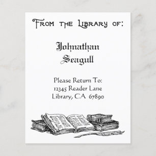 Prospectus 11,4 Cm X 14,2 Cm Bibliothèque de modèles de flyers ex-libris person