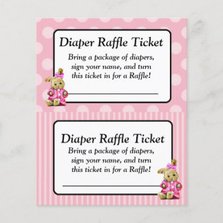 Prospectus 11,4 Cm X 14,2 Cm Billet Baby shower rose lapin rose