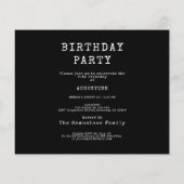 Prospectus 11,4 Cm X 14,2 Cm Black Budget 30th Birthday Invitation (Dos)