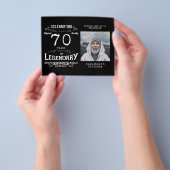 Prospectus 11,4 Cm X 14,2 Cm Black Budget 70th Birthday Invitation (main)